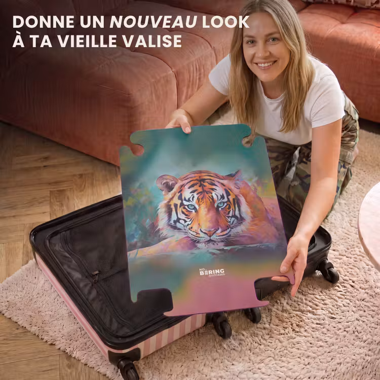 CaseSwap - Peinture à l'huile représentant un tigre couché — 3