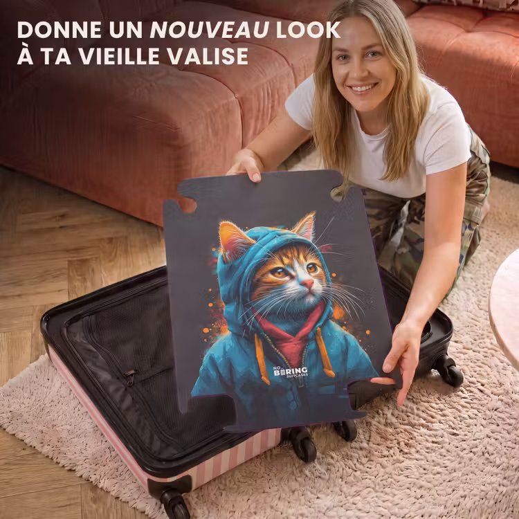 CaseSwap™ - Chat graffiti avec gilet bleu — 3