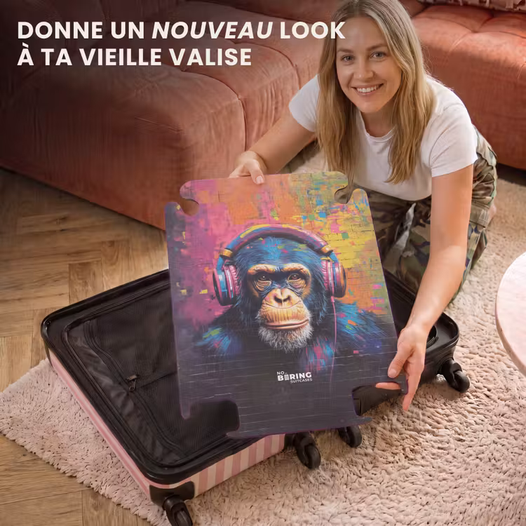 CaseSwap - Singe coloré avec des écouteurs dans un style graffiti — 3