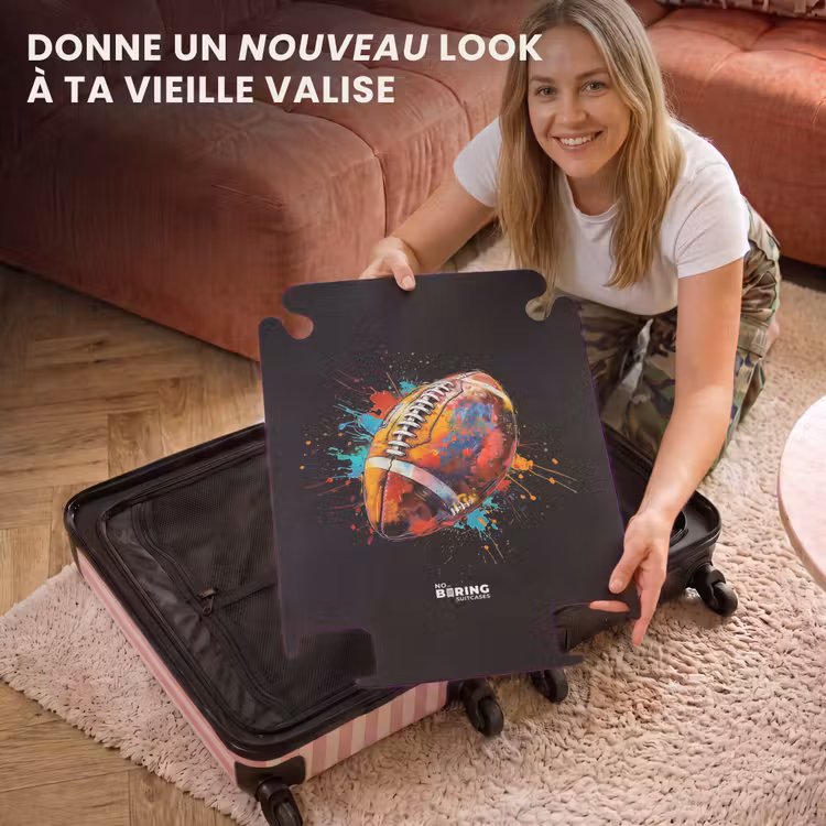 CaseSwap™ - Ballon de rugby avec graffitis colorés — 3