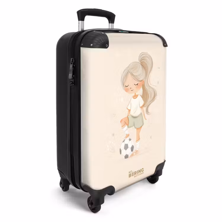 CaseSwap™ - Fille avec un ballon de football dans des couleurs beiges — 2