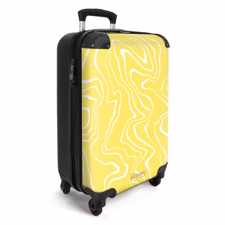 CaseSwap™ - Fond jaune avec lignes blanches abstraites — 2