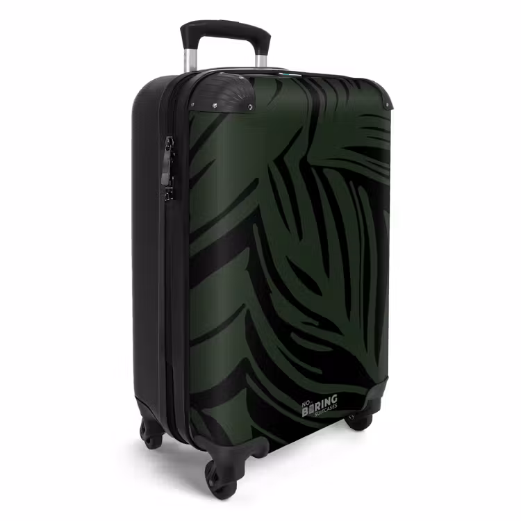 CaseSwap™ - Grandes feuilles en noir et vert foncé — 2