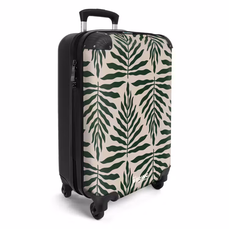 CaseSwap - Motif de feuilles en beige et vert foncé — 2