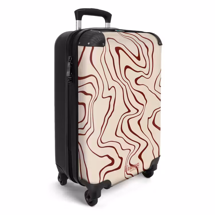 CaseSwap™ - Fond beige avec lignes rouges abstraites — 2