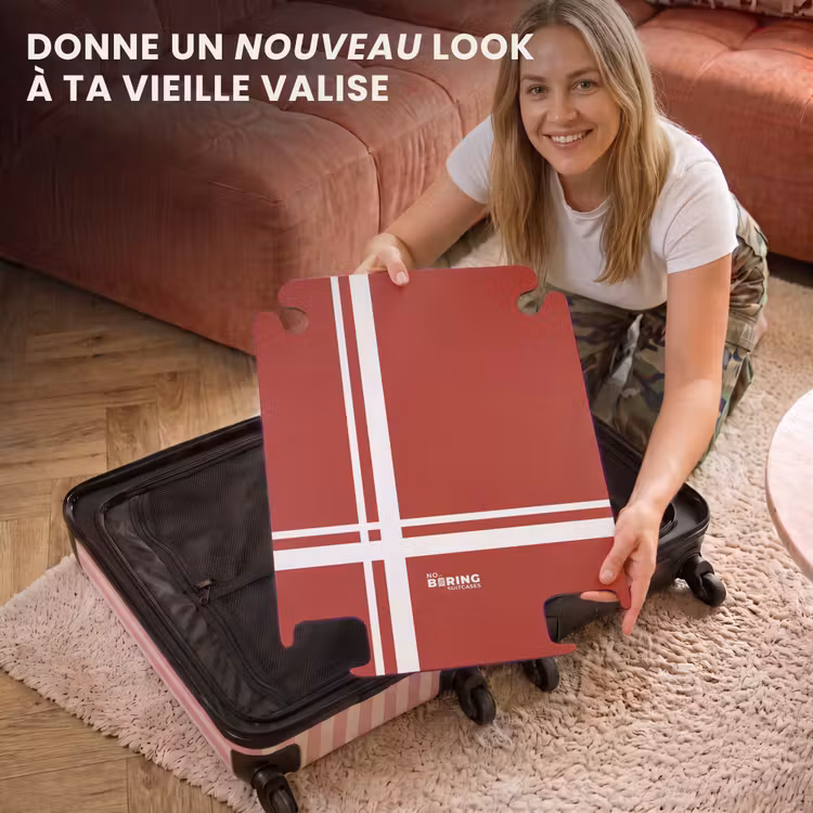 CaseSwap™ - Fond rouge avec motif de croix blanche en bas à gauche — 3