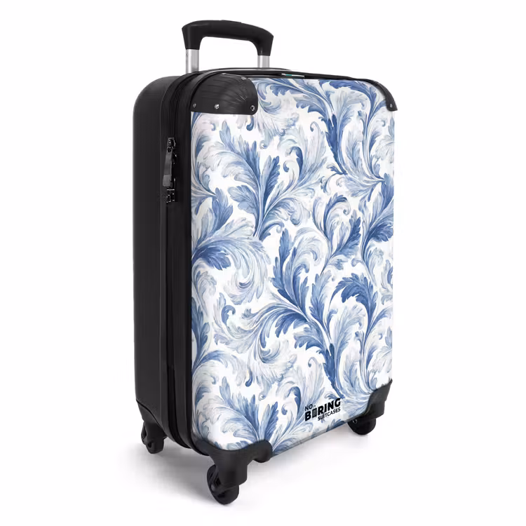 CaseSwap™ - Motif baroque de feuilles bleues — 2