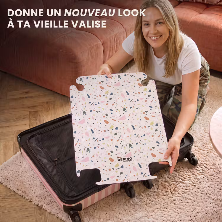 CaseSwap™ - Motif Terrazzo rose clair coloré — 3