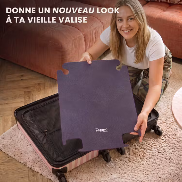 CaseSwap™ - Aspect cuir violet foncé — 3