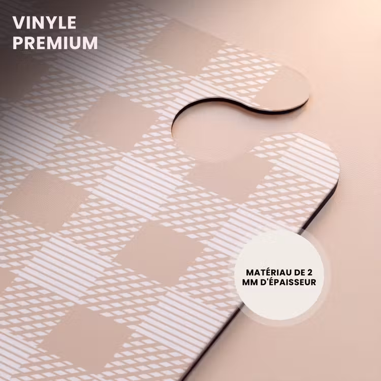 CaseSwap™ - Motif en damier beige et crème avec accents texturés — 5