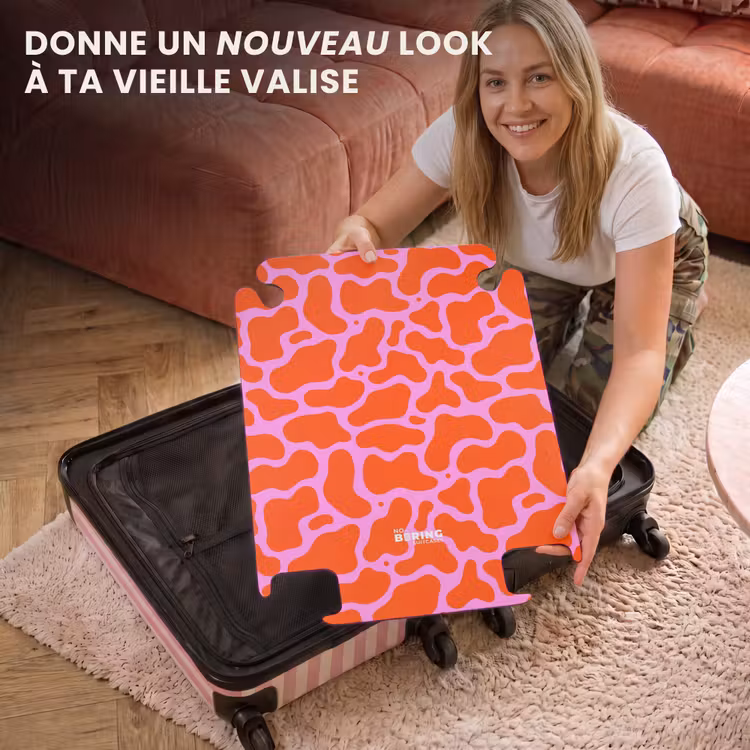 CaseSwap - Motif organique en rouge et rose — 3