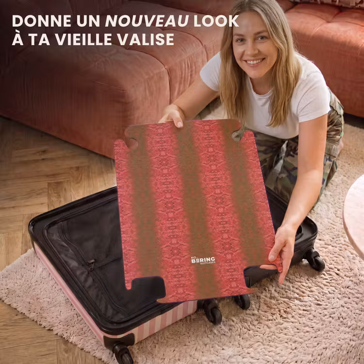 CaseSwap™ - Peau de serpent d'un rouge profond avec une structure en écailles symétriques — 3