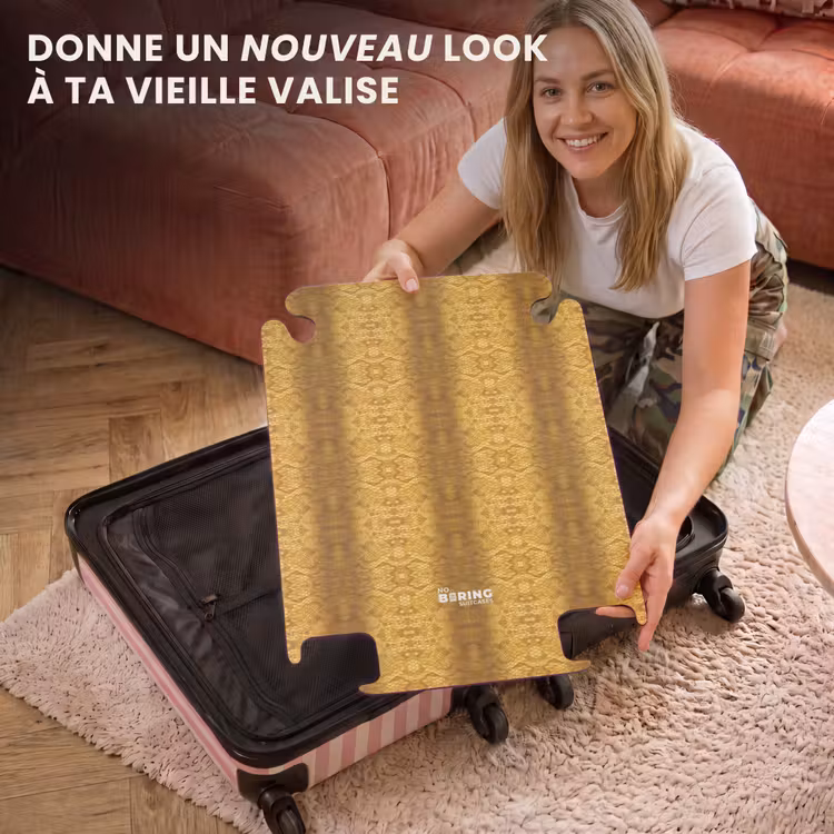 CaseSwap™ - Peau de serpent jaune avec structure en écailles symétriques — 3
