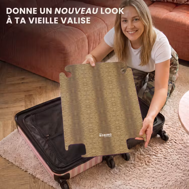 CaseSwap™ - Peau de serpent jaune d'or avec structure symétrique en écailles — 3