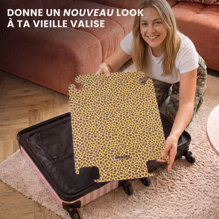 CaseSwap™ - Fond jaune avec motif léopard dense — 3
