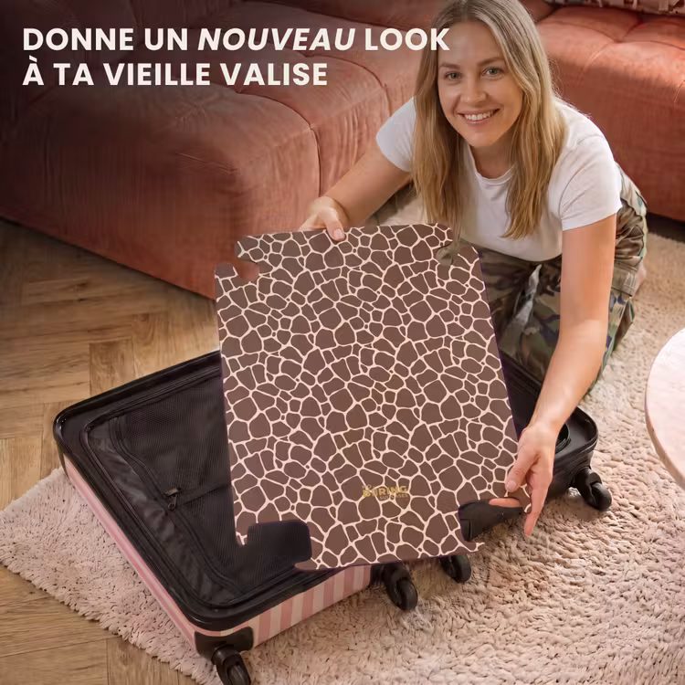 CaseSwap™ - Motif de girafe marron foncé avec des veines beiges — 3
