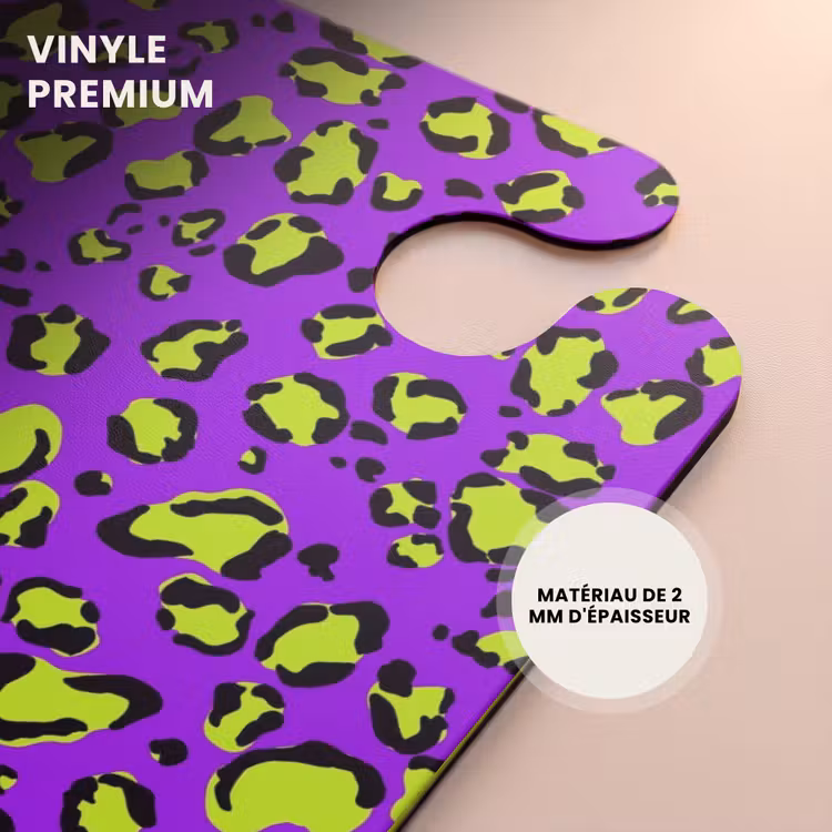 CaseSwap™ - Impression de panthère en vert lime sur fond violet — 5