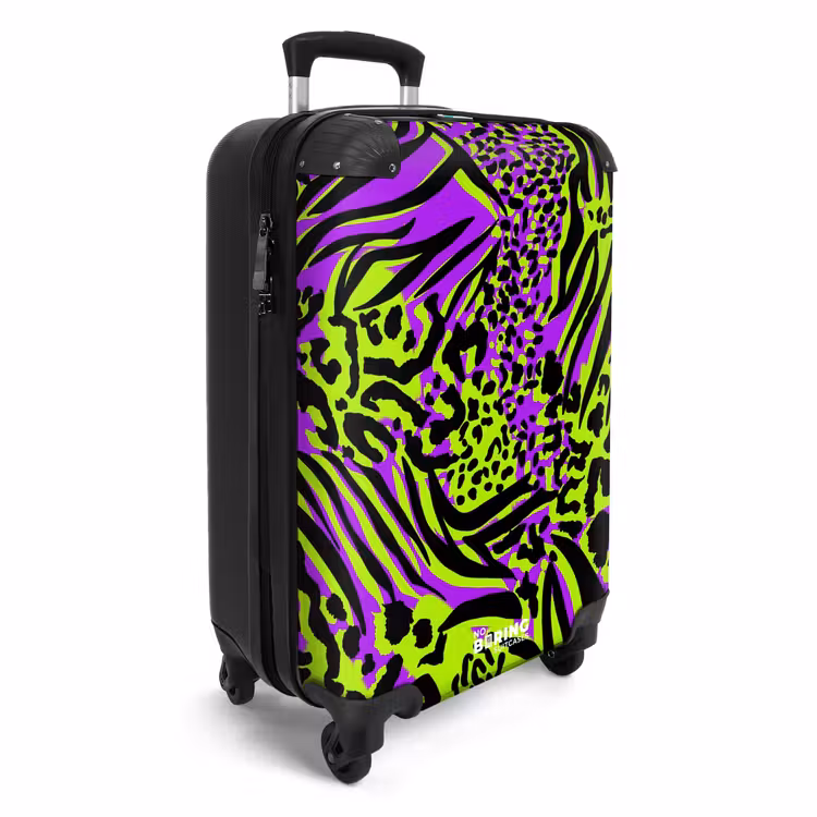 CaseSwap - Imprimé animal sauvage en violet, vert lime et noir — 2