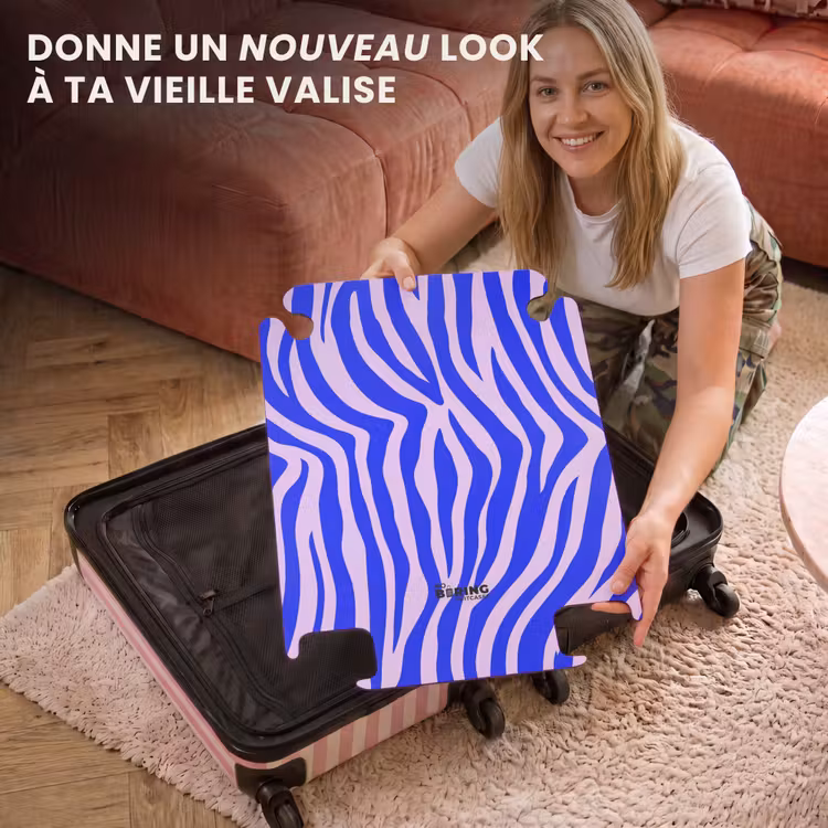 CaseSwap - Motif zébré bleu et lilas — 3