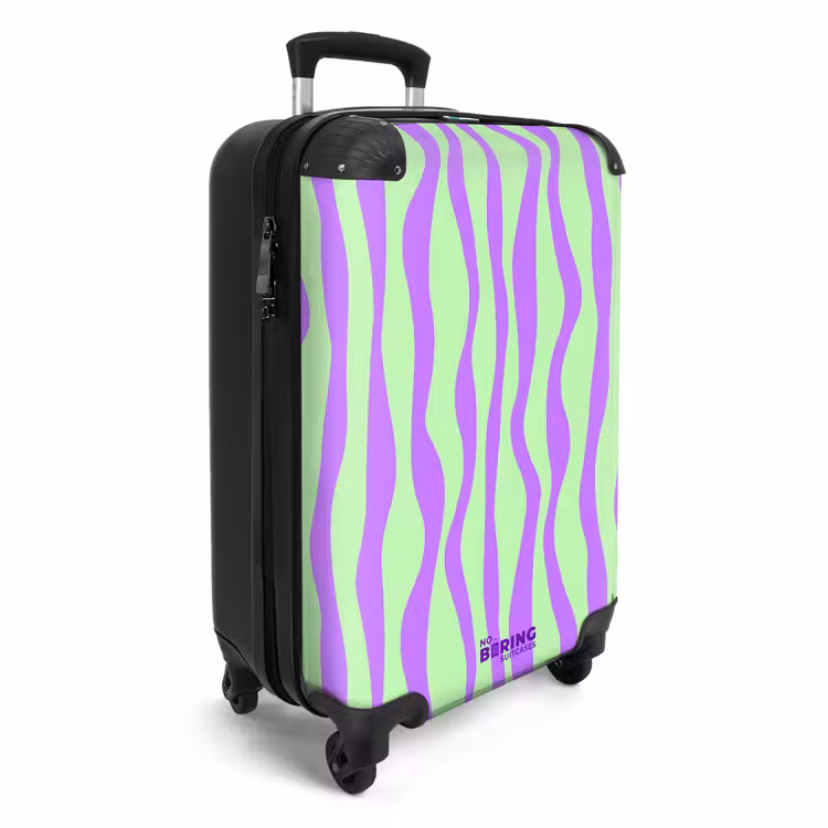 CaseSwap™ - Rayures lilas sur fond vert menthe — 2