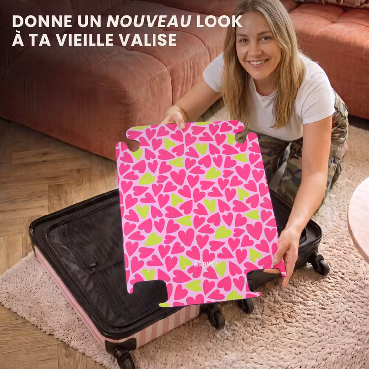 CaseSwap™ - Coeurs rose et vert lime sur fond rose clair — 3