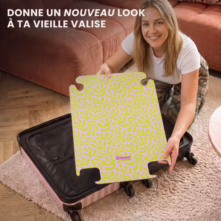 CaseSwap™ - Feuilles néon sur fond rose clair — 3