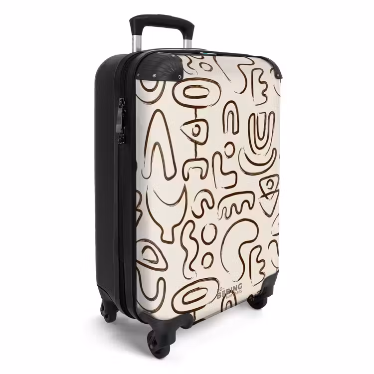 CaseSwap™ - Formes abstraites marron foncé sur beige — 2