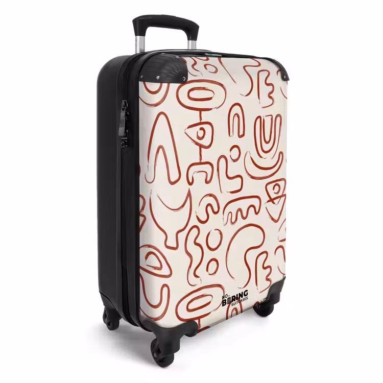 CaseSwap - Formes abstraites rouge foncé sur beige — 2