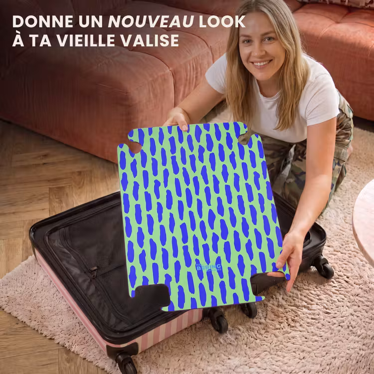 CaseSwap™ - Motif bleu sur vert menthe — 3