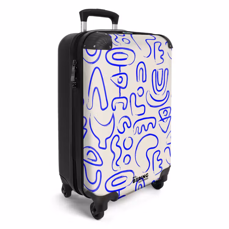 CaseSwap - Formes abstraites bleues sur beige — 2
