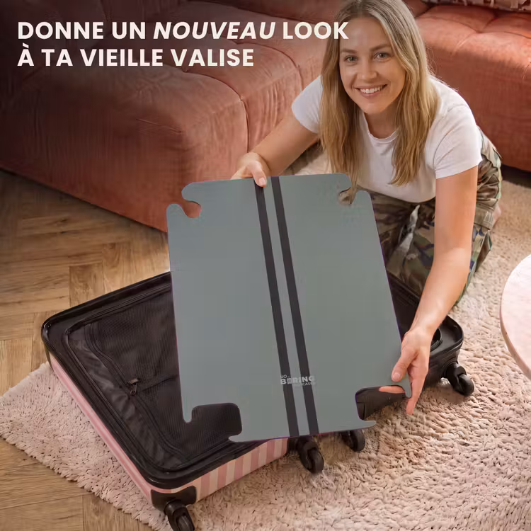 CaseSwap™ - Fond vert avec double bande verticale noire — 3