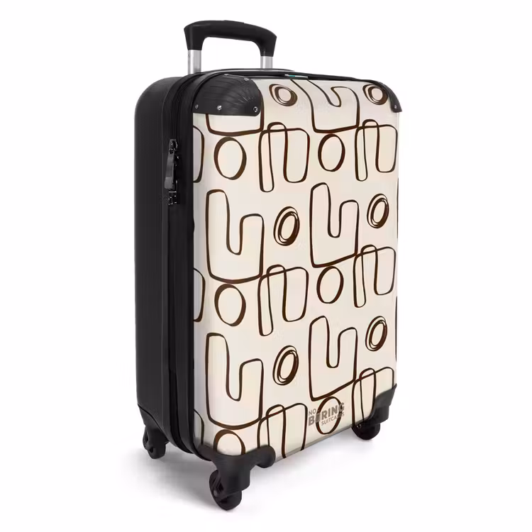 CaseSwap™ - Lignes abstraites brunes sur fond beige — 2