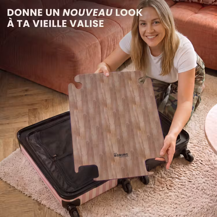 CaseSwap™ - Rouge-brun avec texture de bois — 3
