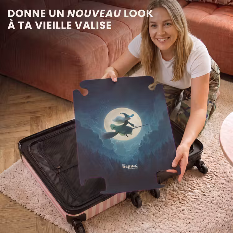 CaseSwap™ - Sorcière âgée sur un balai sous la lune — 3