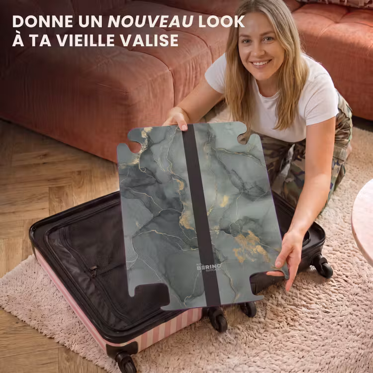 CaseSwap™ - Texture de marbre vert avec accents dorés — 3