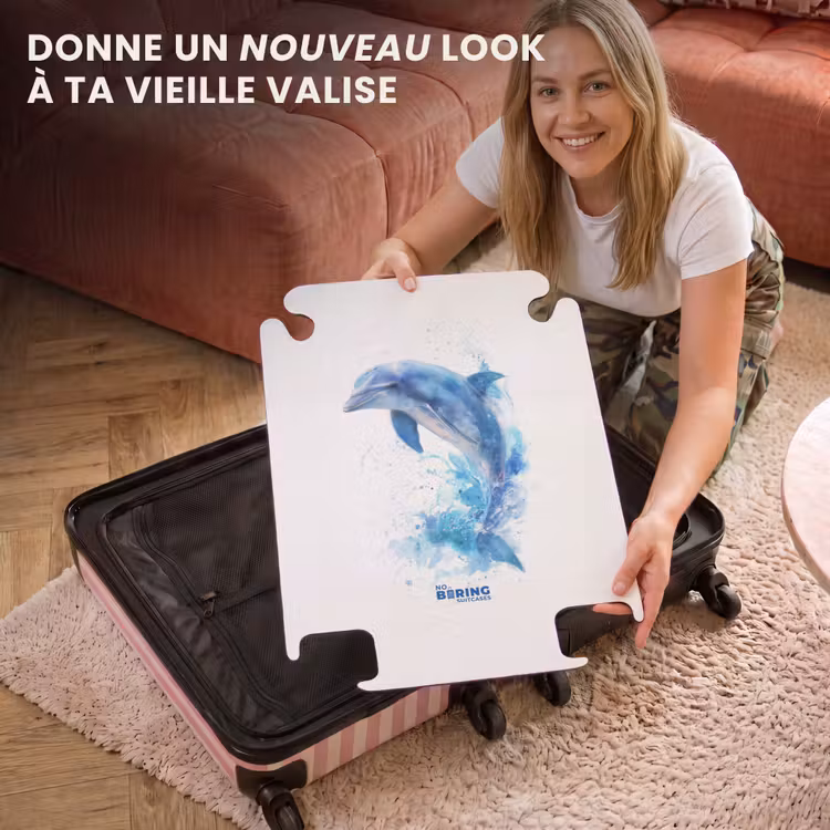 CaseSwap™ - Dauphin bleu sur fond blanc — 3
