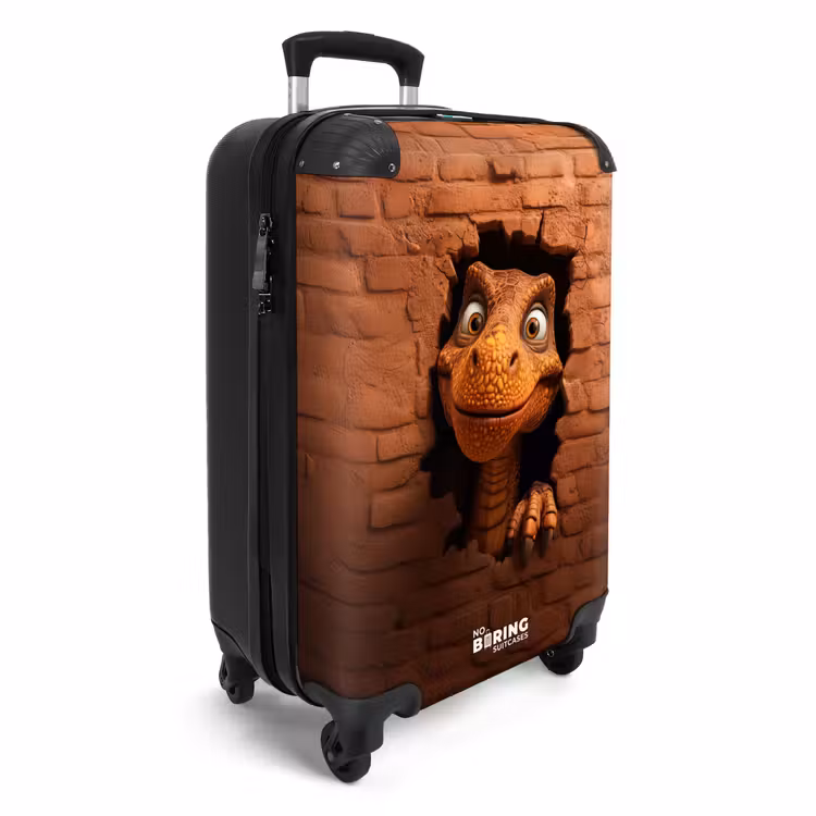 CaseSwap™ - Dino avec un large sourire dans un mur de briques — 2