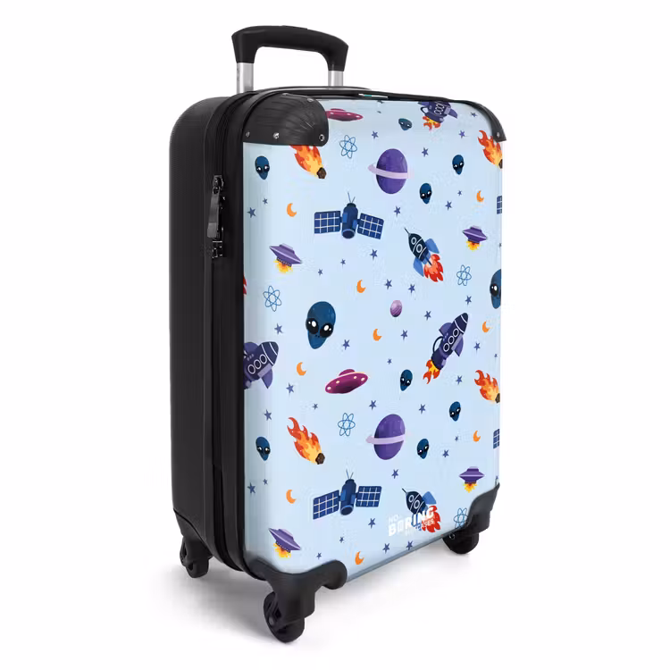 CaseSwap™ - Motif d'espace et d'extraterrestre sur fond bleu clair — 2