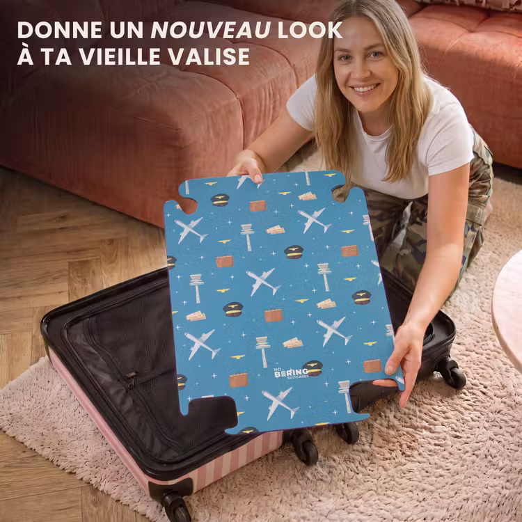 CaseSwap™ - Thème de l'aviation avec des avions sur fond bleu — 3