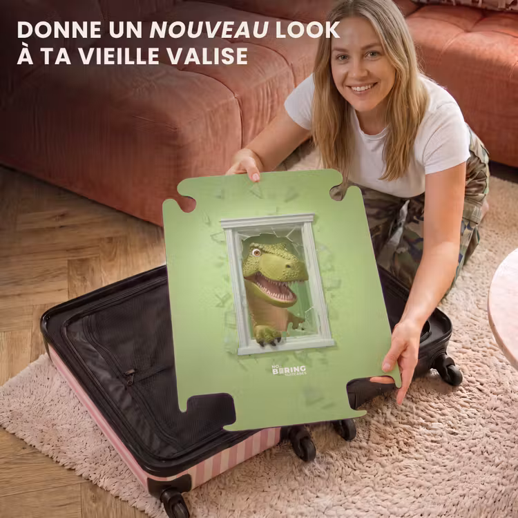 CaseSwap™ - Un T-rex brise une fenêtre en verre vert — 3