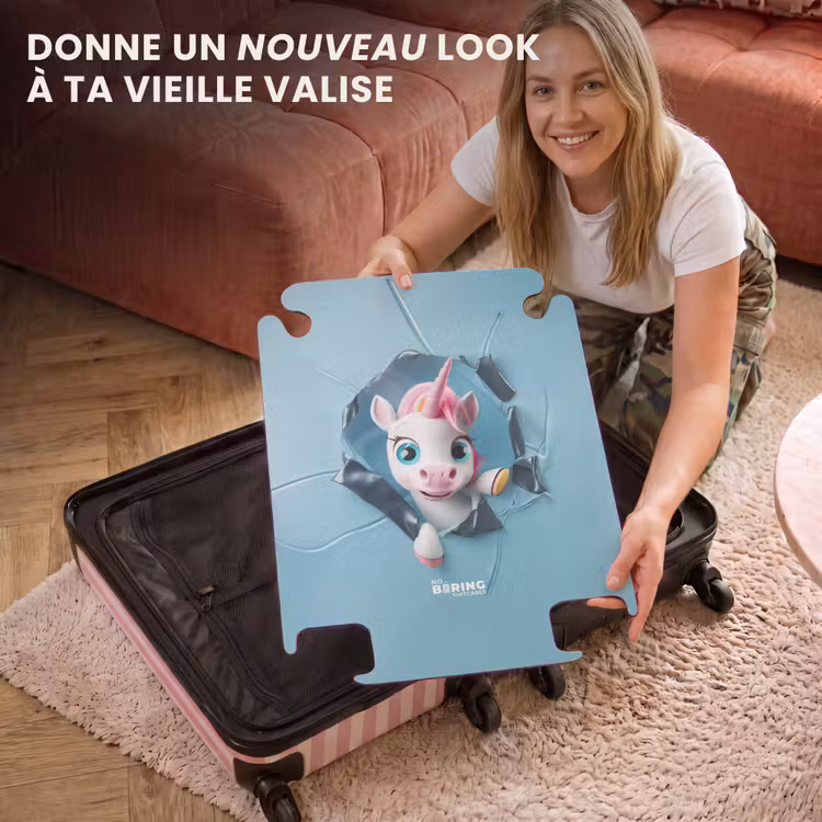 CaseSwap™ - La licorne blanche traverse le plastique bleu — 3