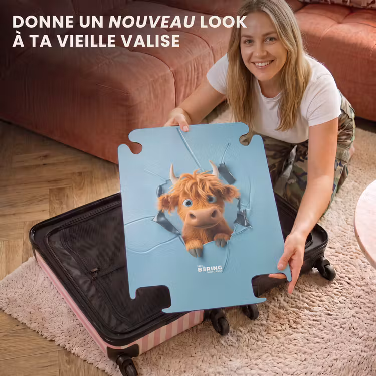CaseSwap™ - Une vache caricaturale traverse un mur — 3