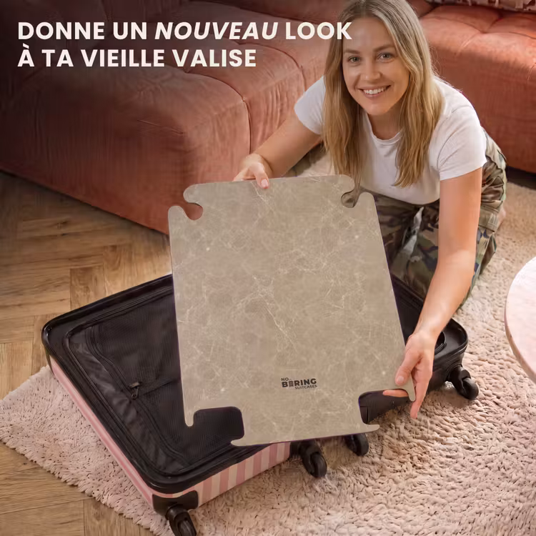 CaseSwap™ - Beige - Marbre - Veines blanches — 3