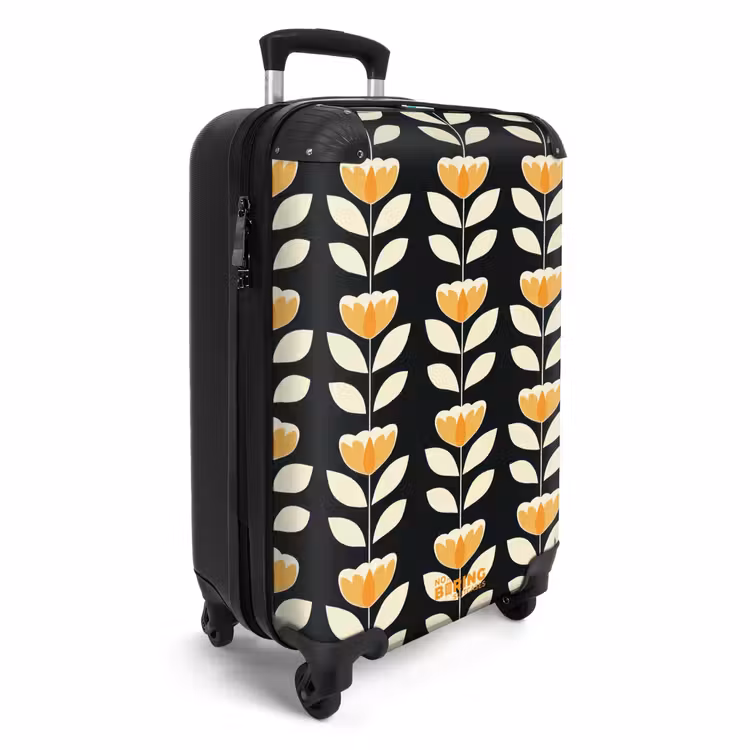 CaseSwap - Retro - Fleur - Noir - Jaune ocre — 2