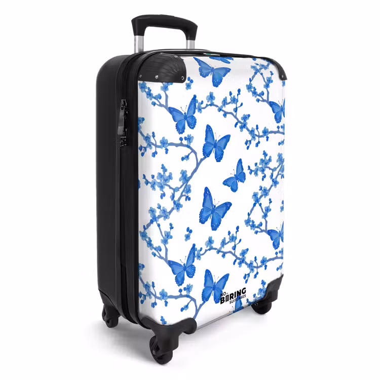 CaseSwap™ - Papillon - Fleurs - Bleu — 2