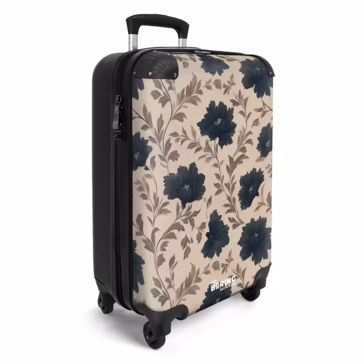 CaseSwap™ - Motif - Fleurs - Noir - Beige — 2