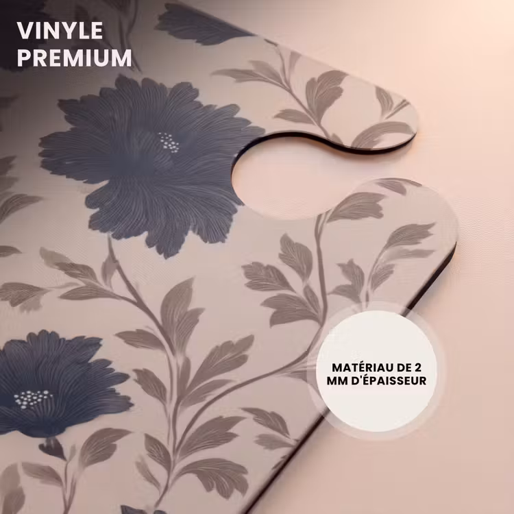 CaseSwap™ - Motif - Fleurs - Noir - Beige — 5