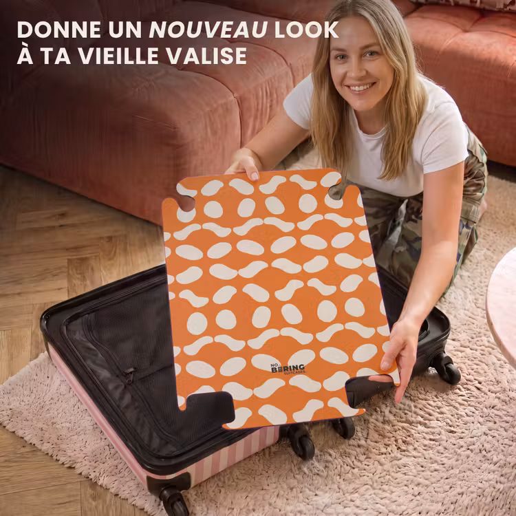 CaseSwap - Orange - Motif à carreaux - Blanc — 3