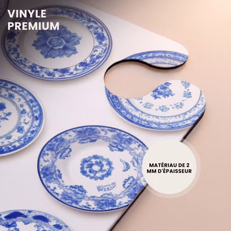 CaseSwap™ - Assiettes - Fleurs - Motif - Bleu — 5