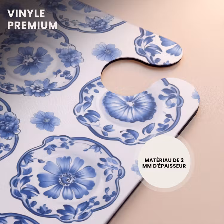 CaseSwap™ - Assiettes décoratives - Fleurs - Bleu — 5